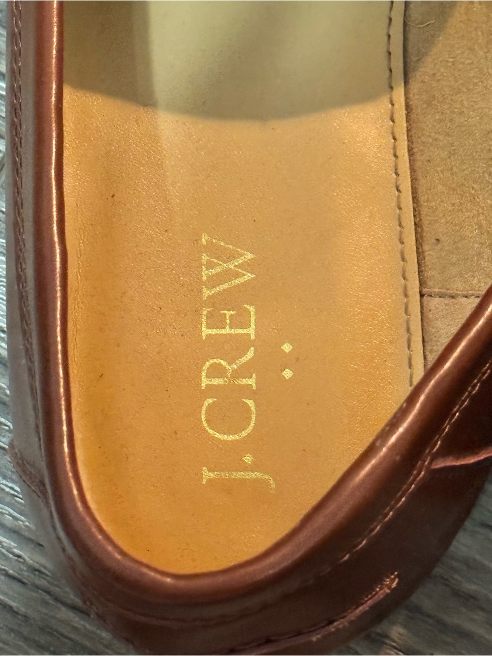 J Crew Classic Women's Brown Leather Loafers Lightly Worn size 8 - Picture 4 of 5